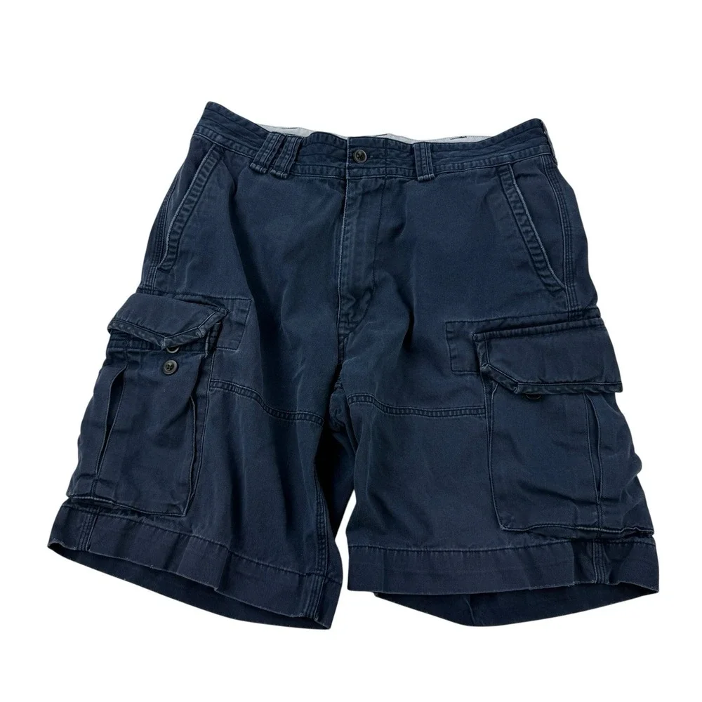 Polo Ralph Lauren‎ Blue Cotton Cargo Shorts Men's Size 35x9.5